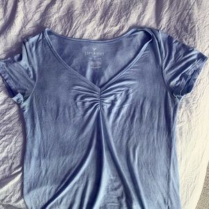 american eagle blue short sleeve tee
